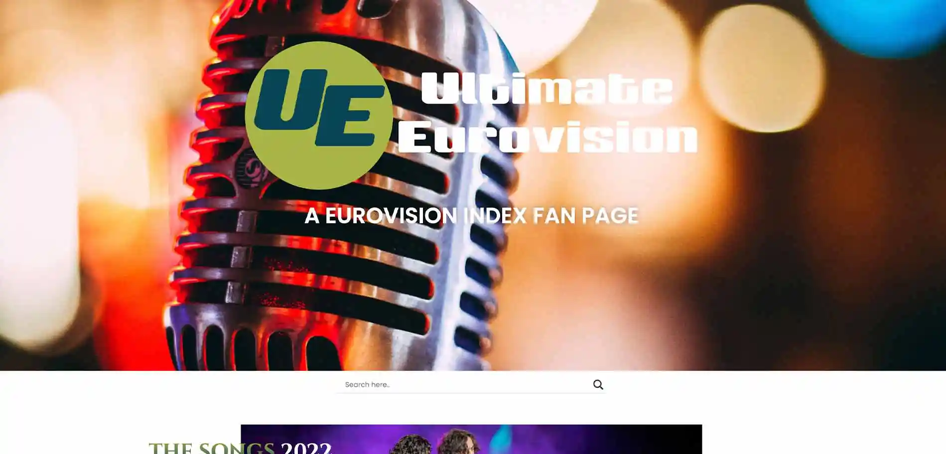 Fanpage website sample